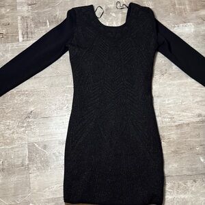 H&M Black Long-Sleeve Dress